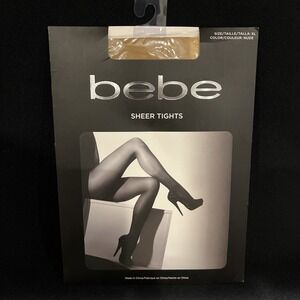 Bebe Sheer Tights Nude Pantyhose Womens Size XL New